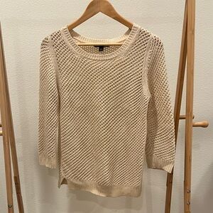 Ann Taylor Women's Beige Open Knit Sweater